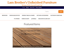 Tablet Screenshot of lambrothersunfinishedfurniture.com